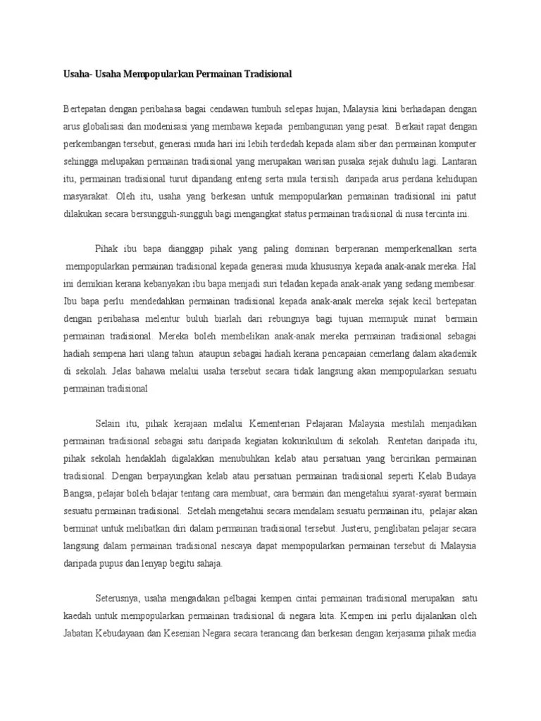 Langkah langkah mempopularkan permainan tradisional. Usaha Usaha Mempopularkan Permainan Tradisional Pdf