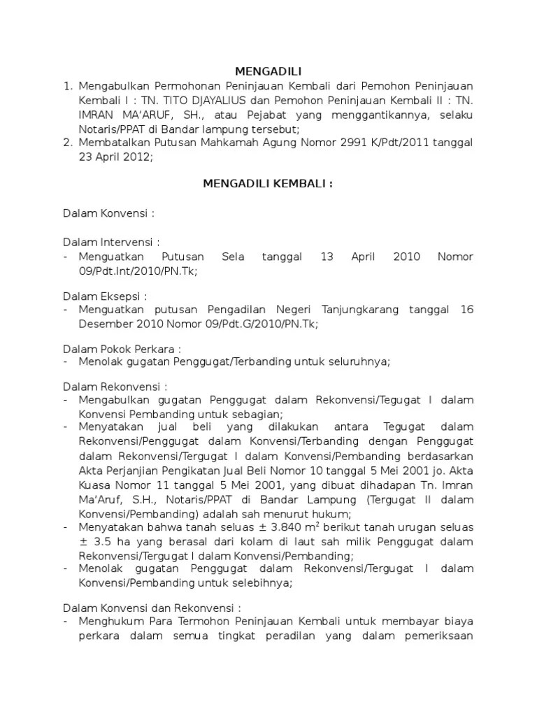 Contoh Amar Putusan | PDF