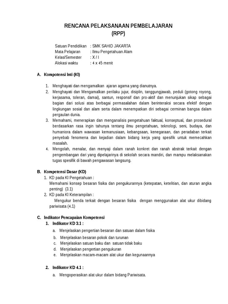 Download buku ipa terapan smk mak kelas 10 kurikulum 2013 revisi. Tugas 6 Rpp Ipa Terapan Kurikulum 2013 Ok Pdf