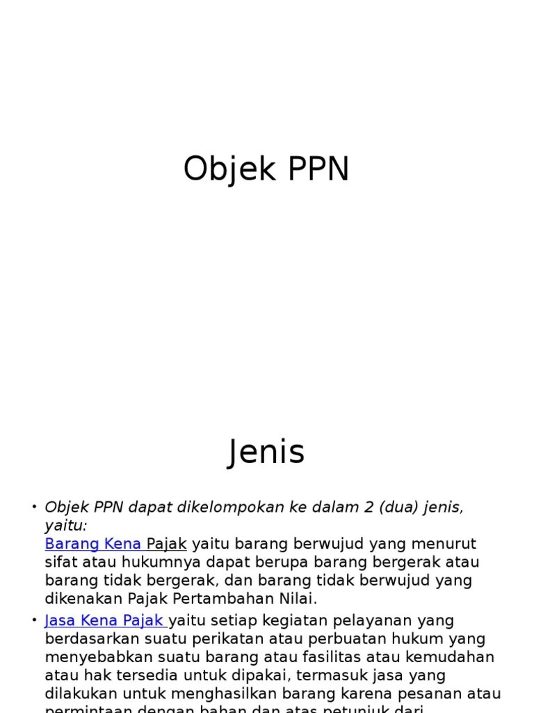 Objek PPN
