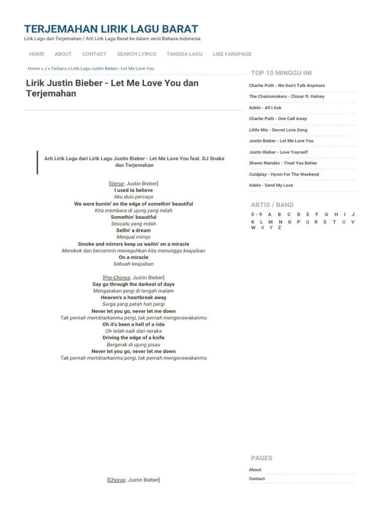 'cause all i need is one love, one love, one heart x 2. Lirik Lagu Justin Bieber One Time Dan Artinya
