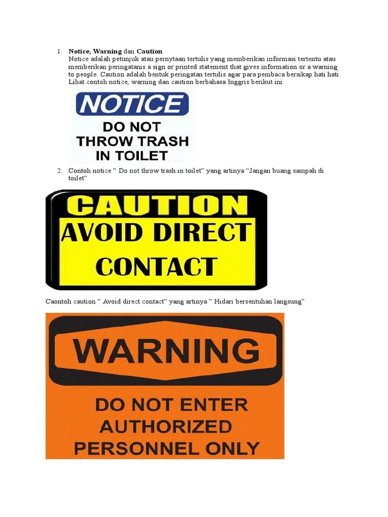 Belajardarirumah #belajardaricovid #lfh #notice #caution #warningvideo pembelajaran bahasa inggris tentang notice, caution dan warning. 17 Short Text English