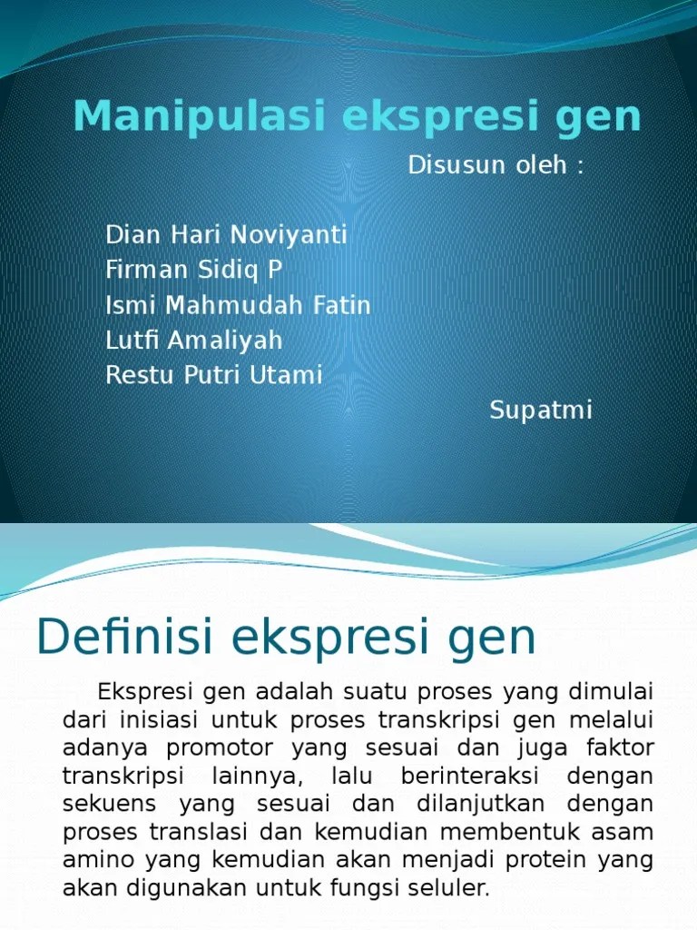 Manipulasi Ekspresi Gen | PDF