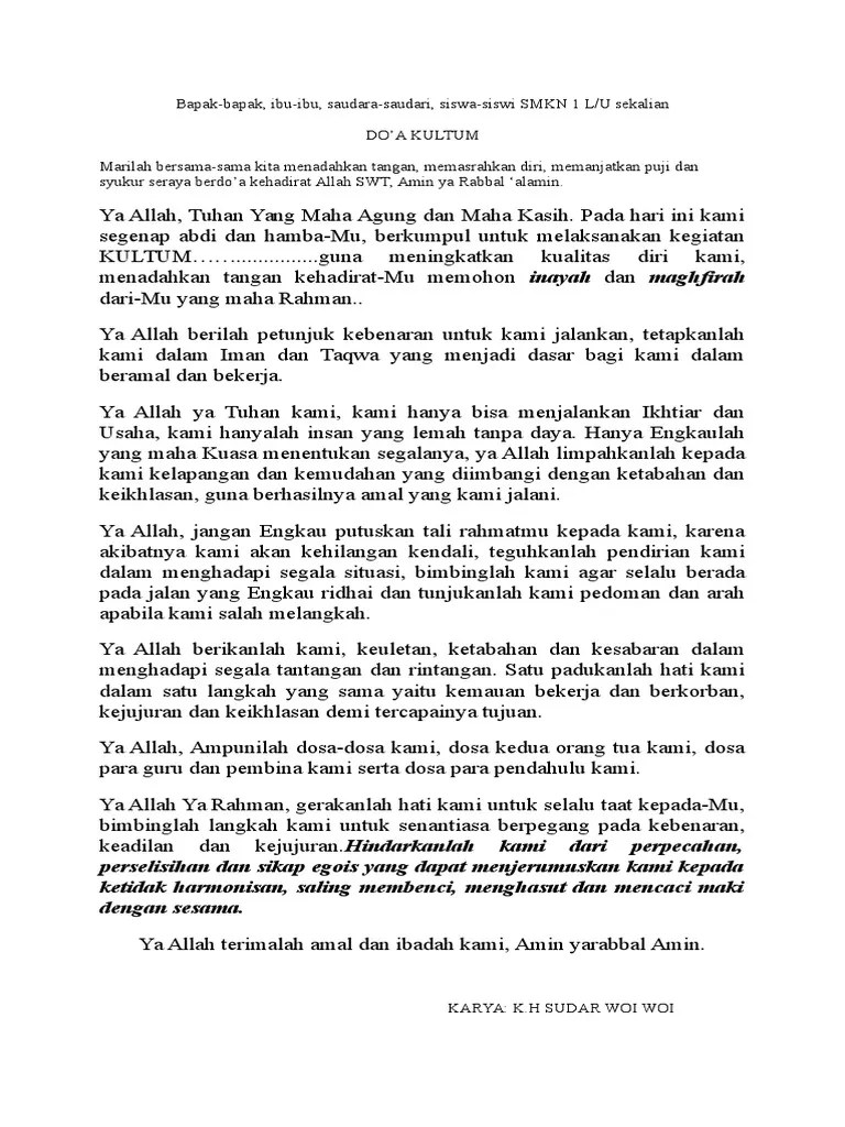 kultum singkat tentang sabar, syukur dan ikhlas dalam menghadapi contoh soal to fisika kelas 12: Do A Kultum Pdf