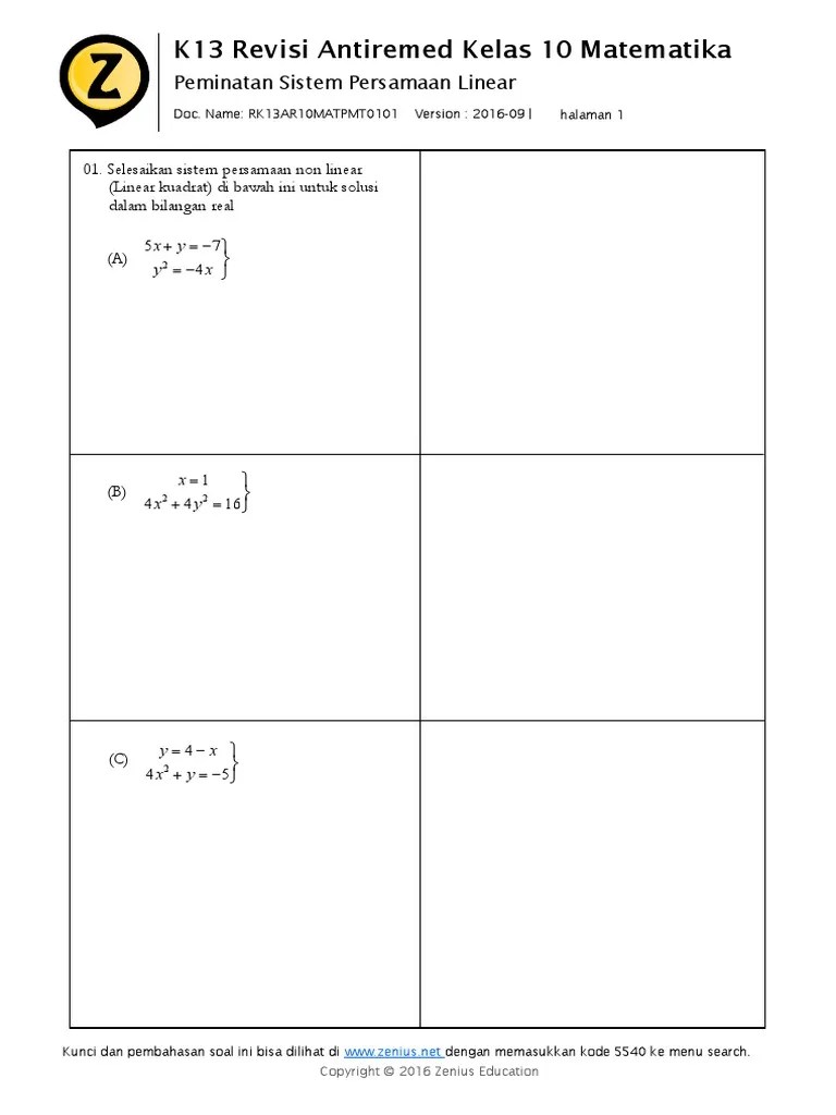 Smp/mts, bahkan pada materi yang baru saja kamu pelajari. X Peminatan Sistem Persamaan Linear Pdf