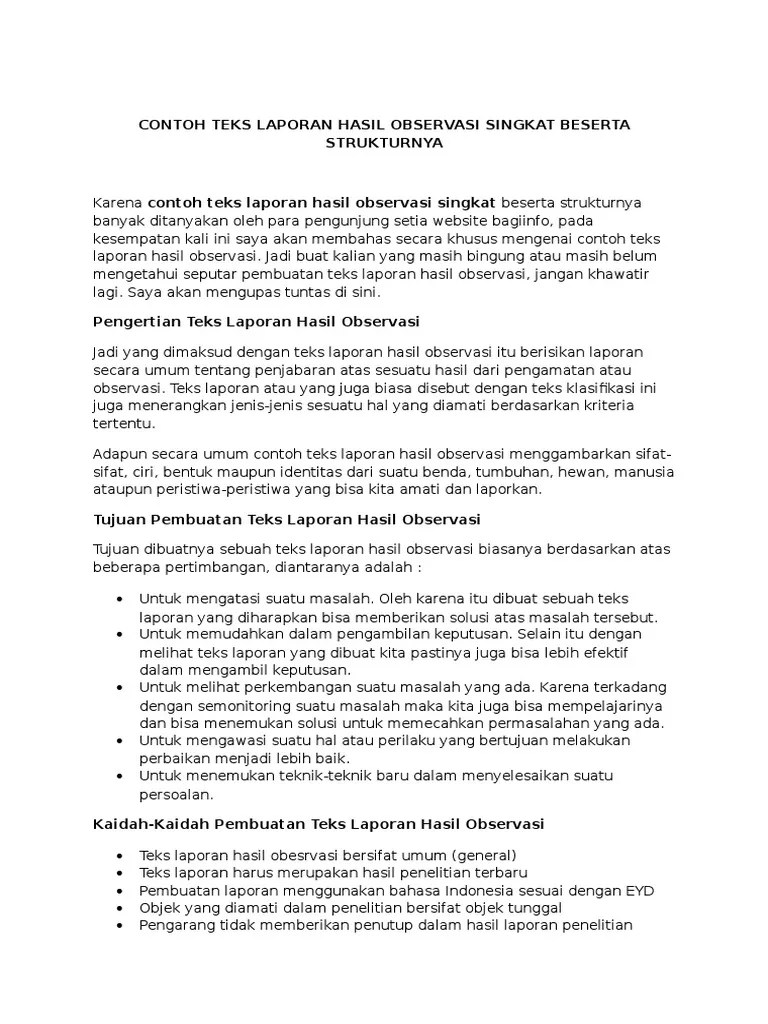 Contoh Laporan Penelitian Singkat - Nusagates
