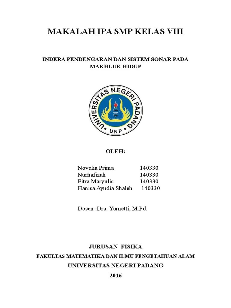Buku siswa pelajaran ipa semester 1 smp kelas 8 kurikulum 2013 revisi 2017. Makalah Ipa Kelas 8 Semester 1 Contoh Makalah
