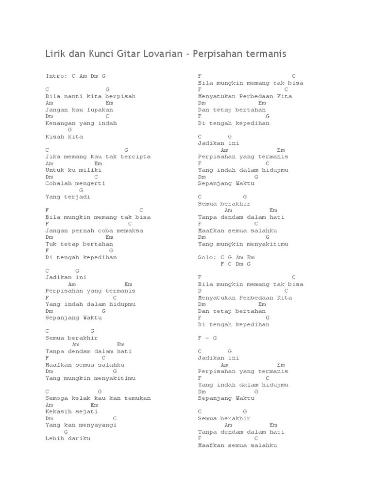 Perpisahan Termanis - Lovarian | PDF