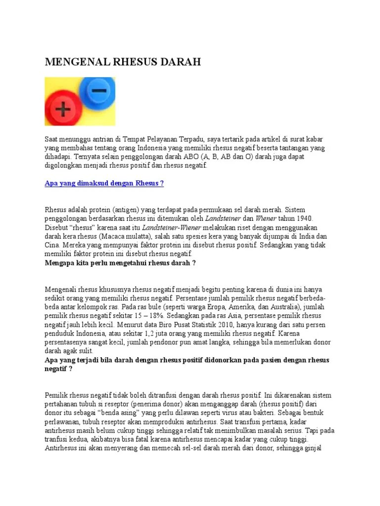Mengenal Rhesus | PDF