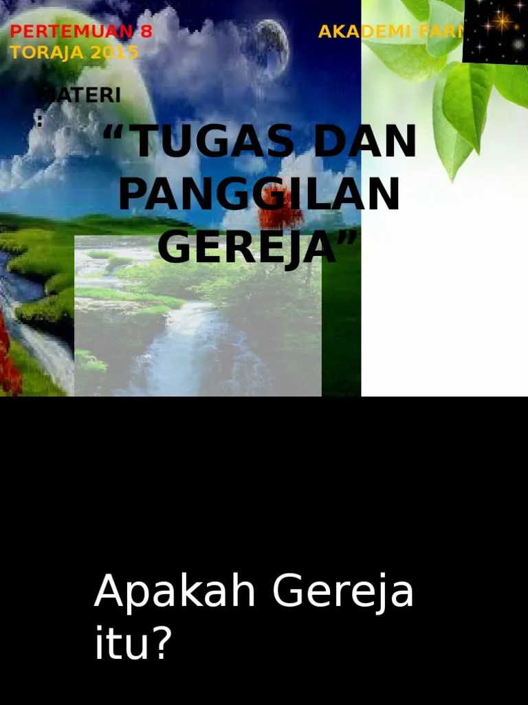 Tri Tugas Panggilan Gereja | PDF