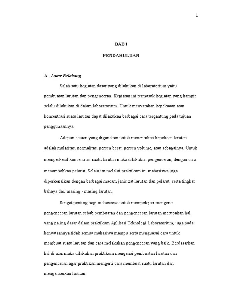 Laporan Pengenceran | PDF