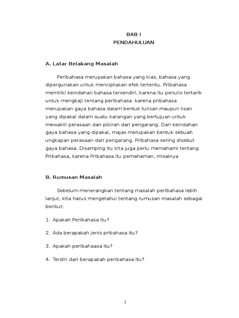 Contoh Soal Bahasa Indonesia Sma Tentang Peribahasa