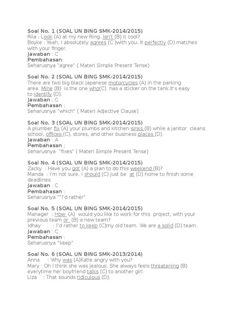 Contoh Soal Toefl Error - Contoh Soal Terbaru