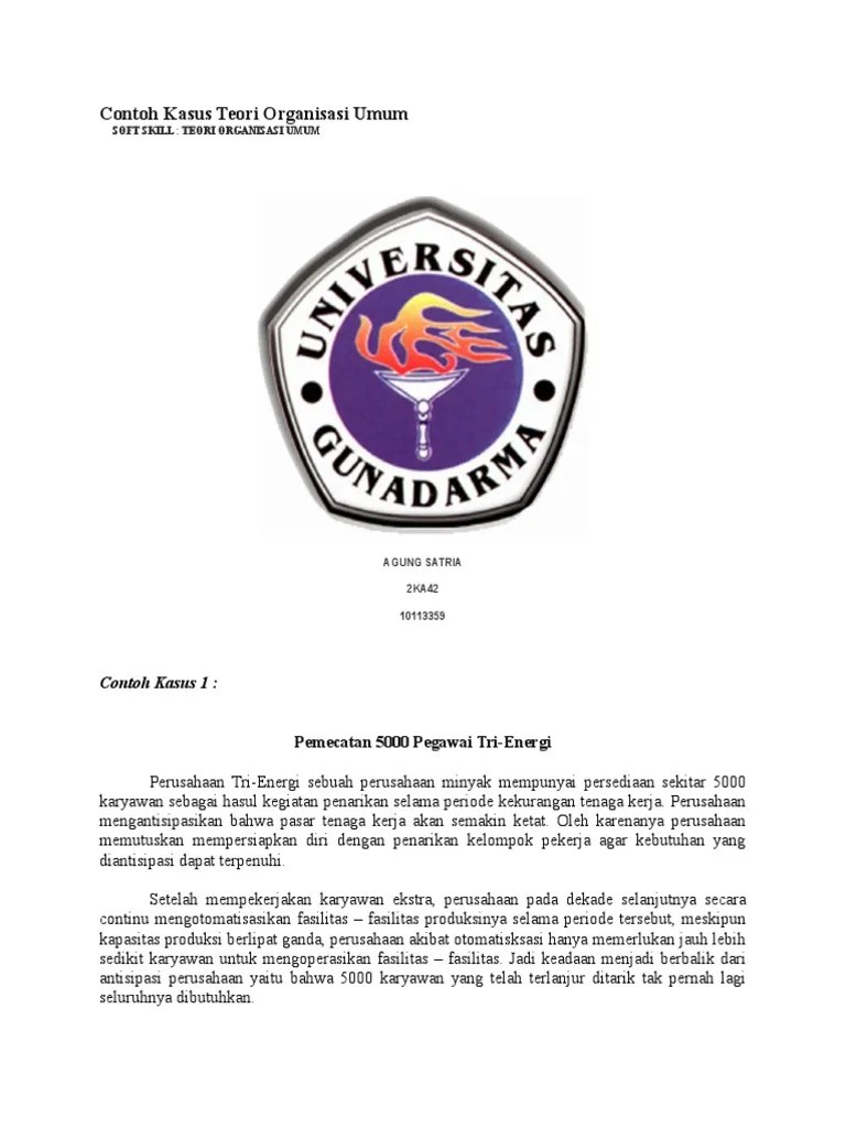 0) & (1/x > 1) not safe. Contoh Kasus Teori Organisasi