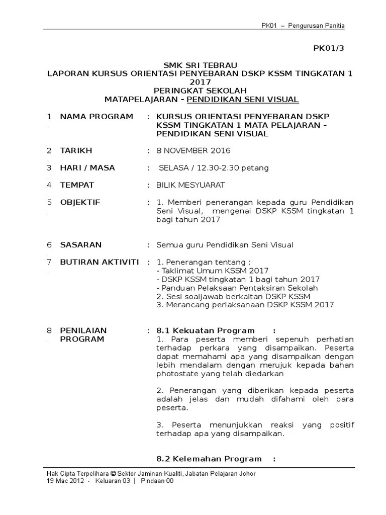 View 067 dskp kssm tingkatan 2 pendidikan seni visual v2.pdf from fskik at23 at sultan idris university of education. Laporan Dskpp Kssm Pendidikan Seni Visual Pdf