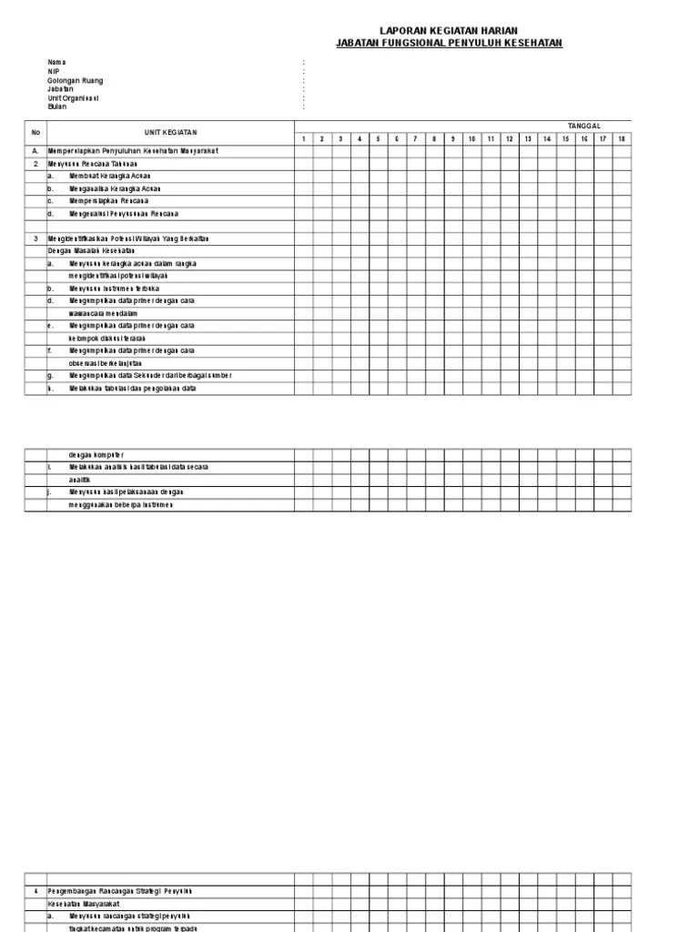 Laporan Kegiatan Harian | PDF