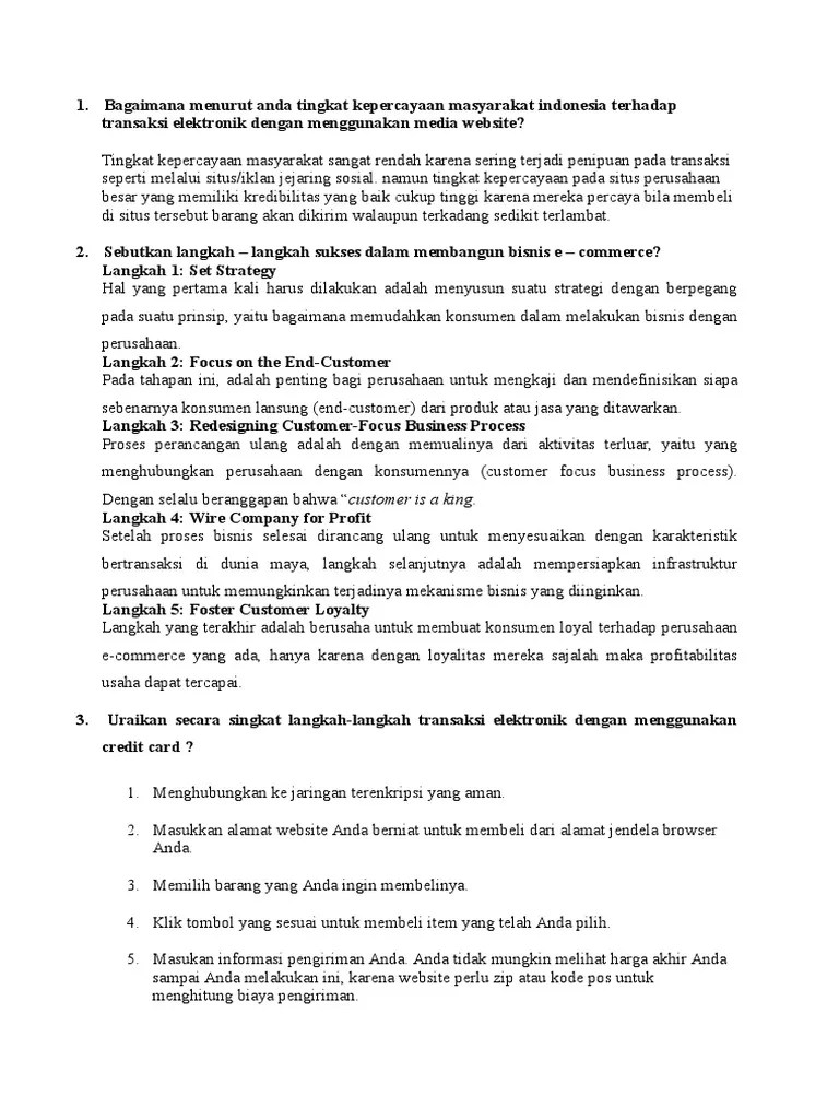 Soal E Commerce | PDF