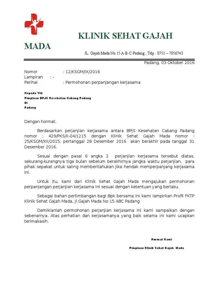 Klinik) (unduh contoh format disini). Kop Surat Klinik Pdf