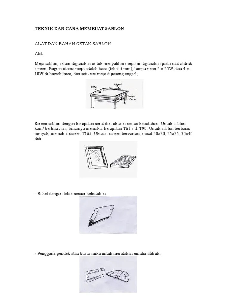 Cara Sablon Manual | PDF