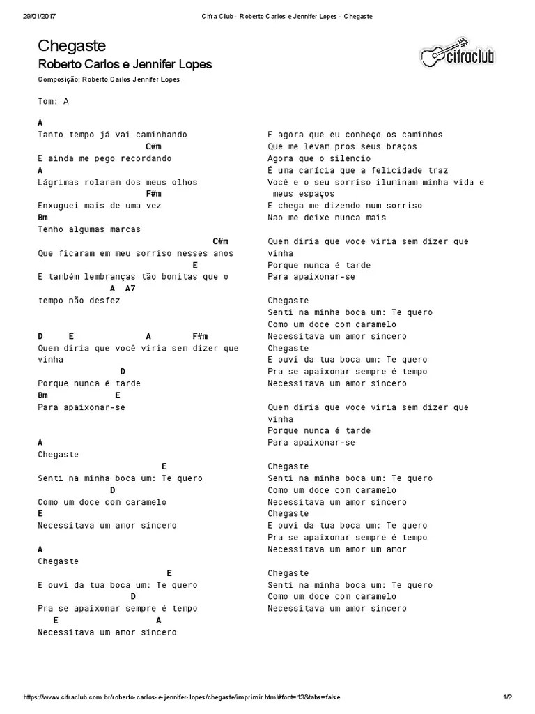 Baixar musica roberto carlos chegaste. Roberto Carlos E Jennifer Lopes Chegaste Amor Lazer