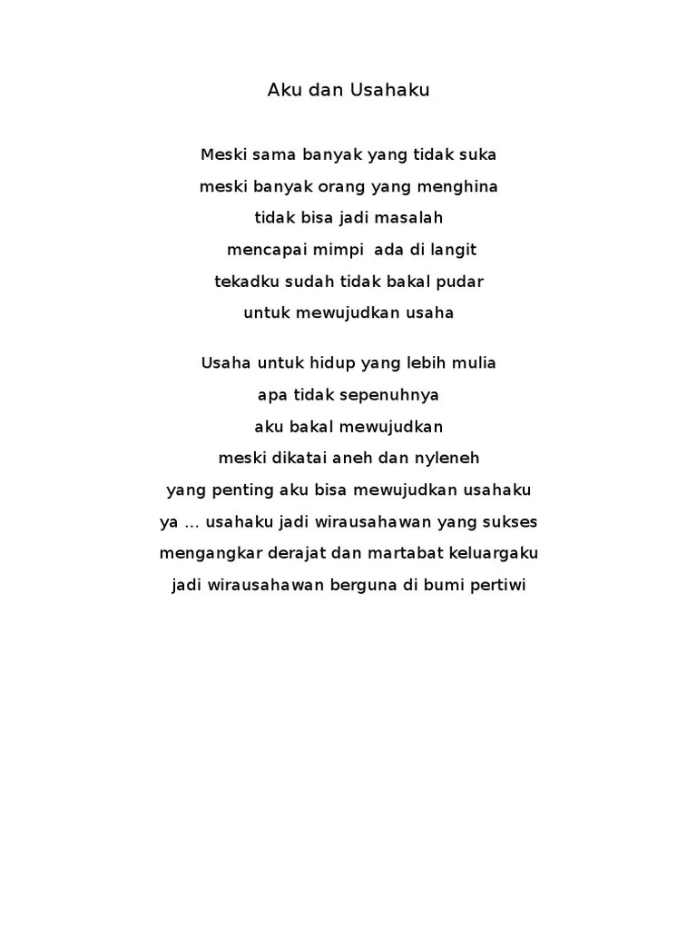 Puisi Tentang Wirausaha | PDF