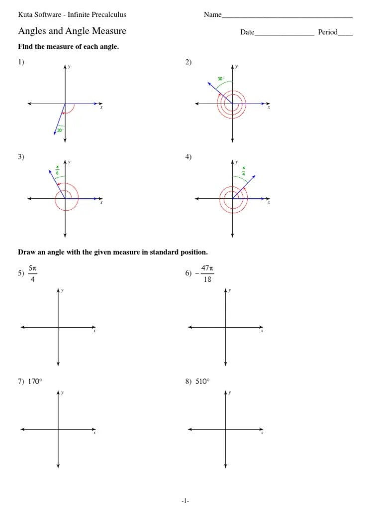 Free interactive exercises to practice online or download as pdf to print. 04 Angles And Angle Measure Pdf Angle Rotation