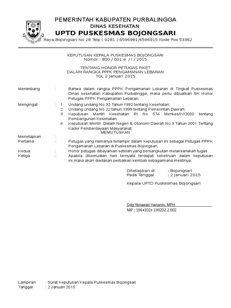 Contoh surat lamaran untuk cpns, pppk dan surat pernyataan tidak pindah. Sk Pppk Bayeman Pdf