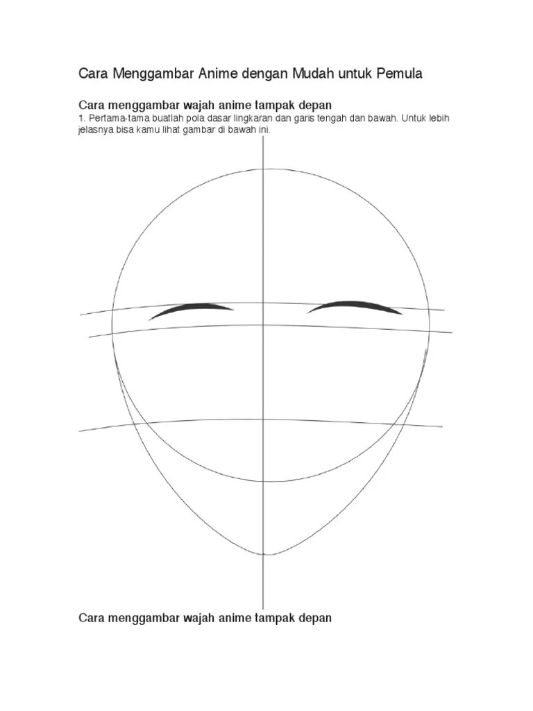 Cara Menggambar Anime Dengan Mudah Untuk Pemula | PDF