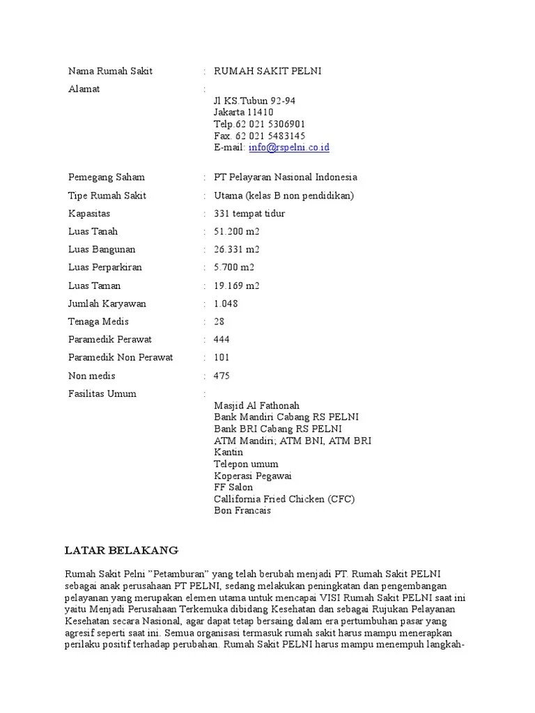 Nama Rumah Sakit | PDF