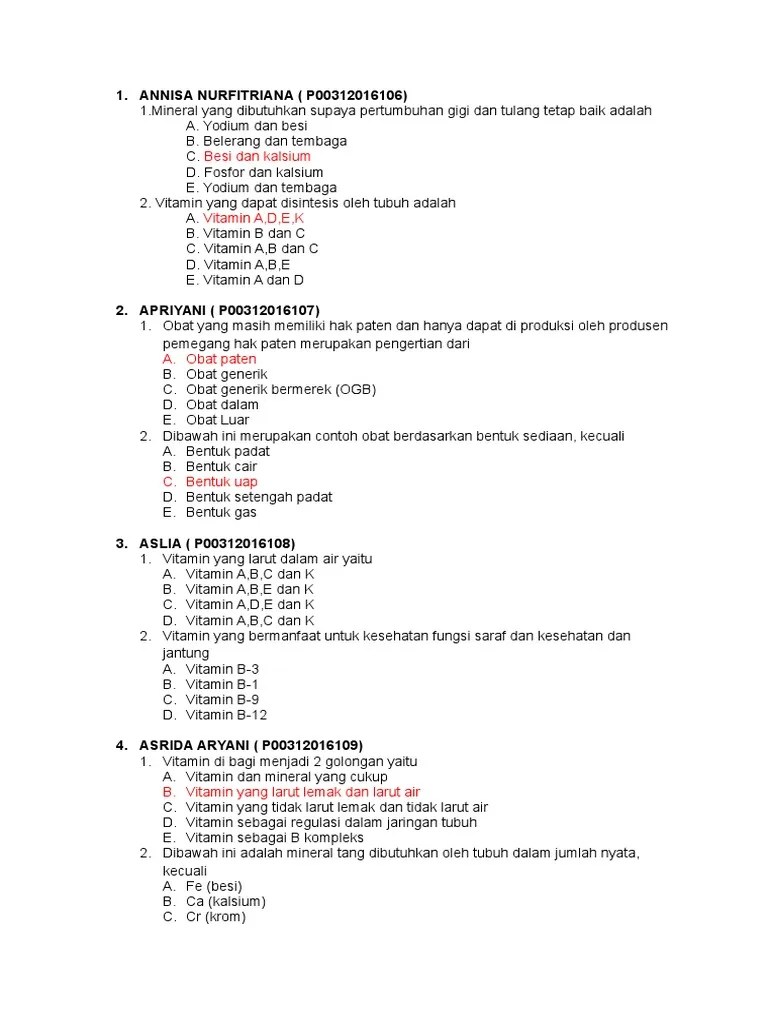Soal Pilihan Ganda | PDF