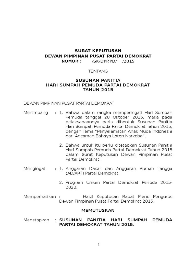 SK Panitia Sumpah Pemuda | PDF