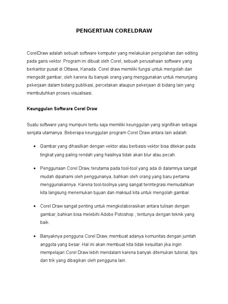Pengertian Coreldraw | PDF