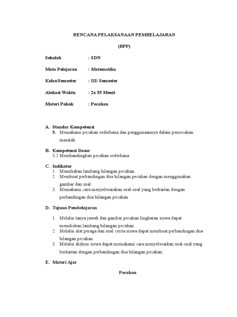 Dua bagi lima belas · b. Rpp Matematika Kelas 3 Pecahan Pdf
