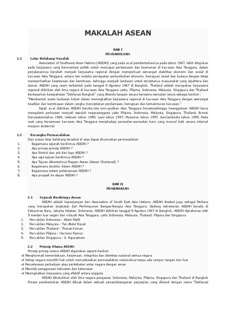 Makalah Asean | PDF