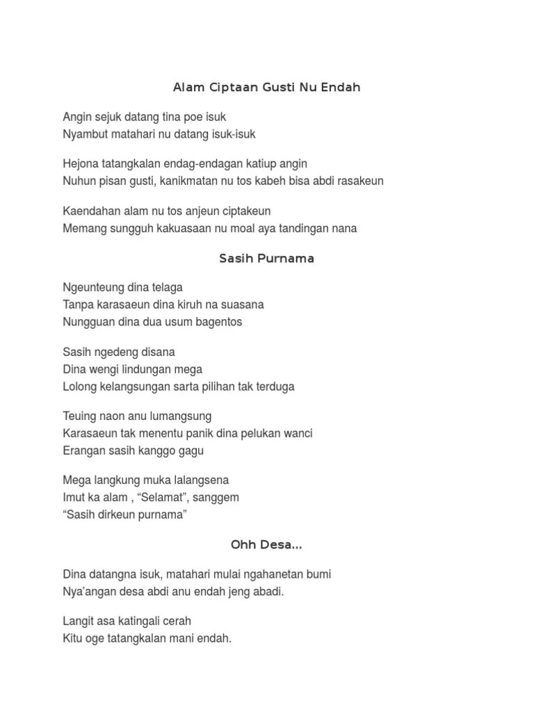 Alam Nu Endah | PDF