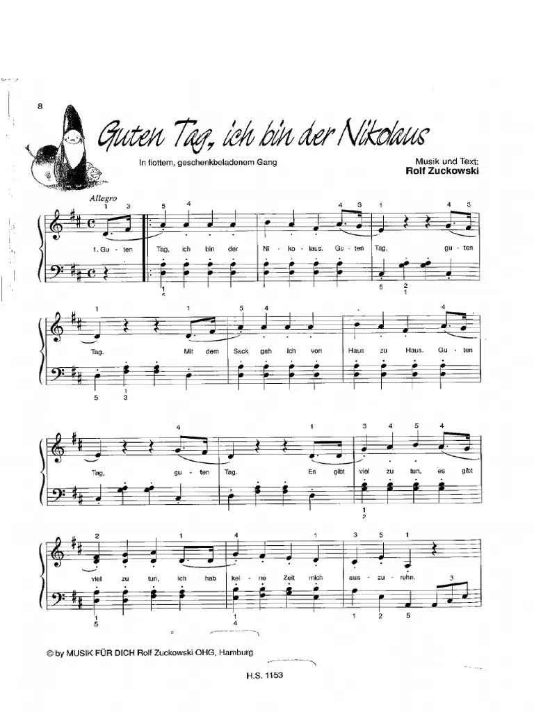 Guten tag ich bin der nikolaus. Guten Tag Ich Bin Der Nikolaus