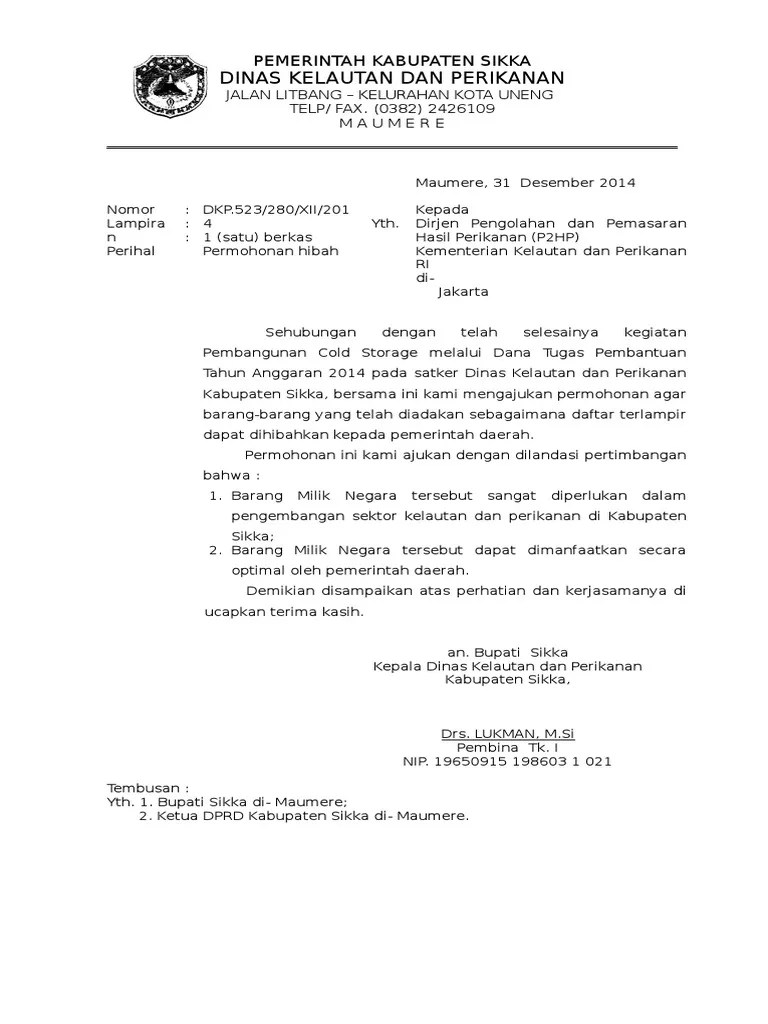 Pemerintah kabupaten kebumen kecamatan sadang desa seboro keputusan kepala desa . Surat Permohonan Hibah Dan Surat Pernyataan Menerima Hibah