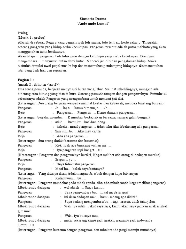 8182019 naskah drama ande lumut 17 naskah drama : Contoh Teks Drama Ande Ande Lumut Berbagi Teks Penting