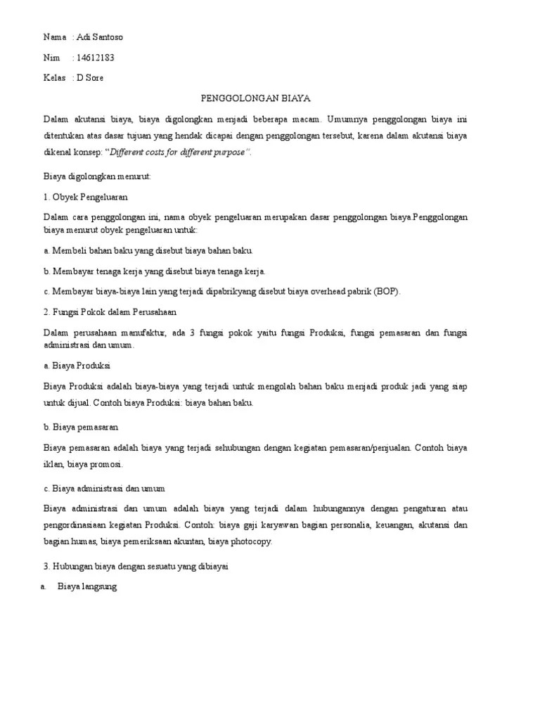15.07.2021 · pengertian biaya overhead pabrik. Biaya Pdf