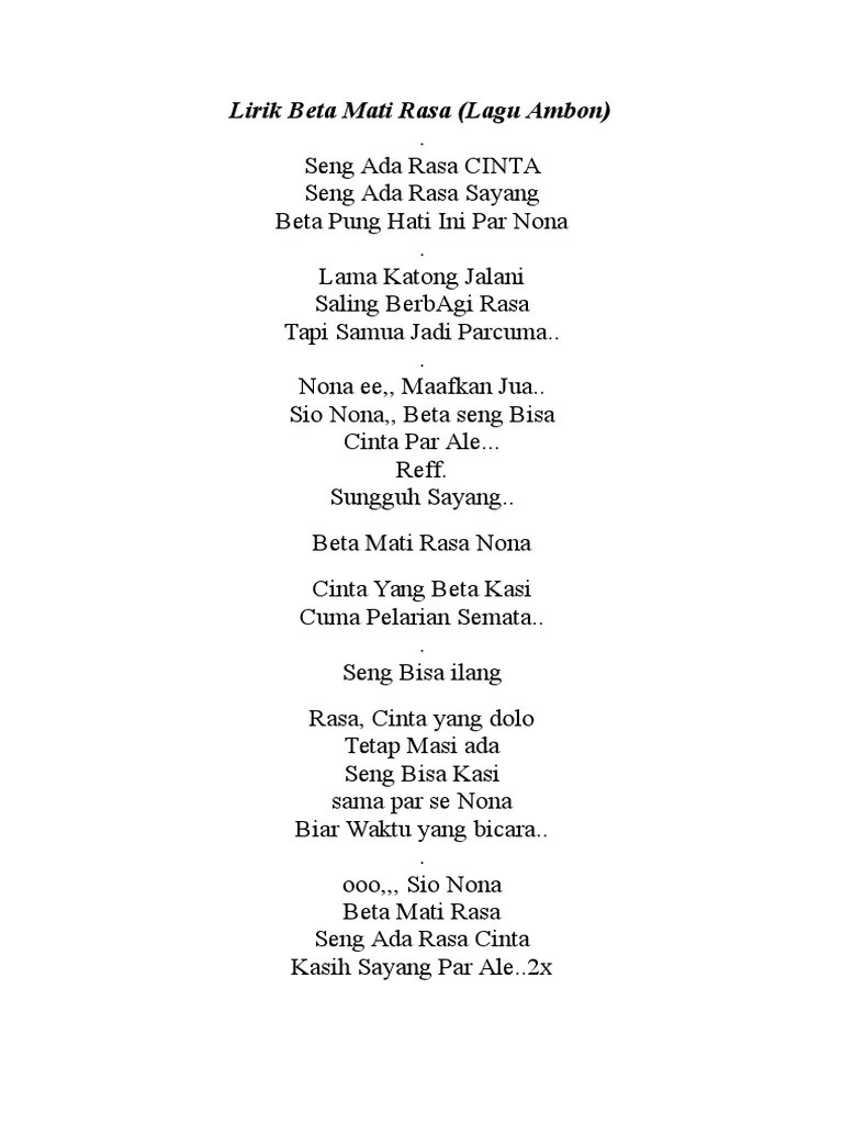 Lirik Lagu Ojan | PDF