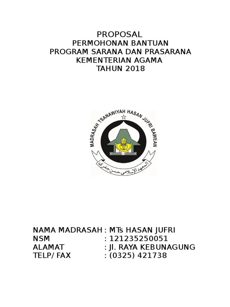 Surat rekomendasi dari kantor kementerian agama kab. Proposal Bantuan Dana Sarpras 2018 Pdf
