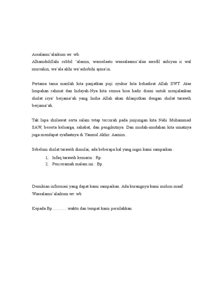 Teks MC Ramadhan | PDF