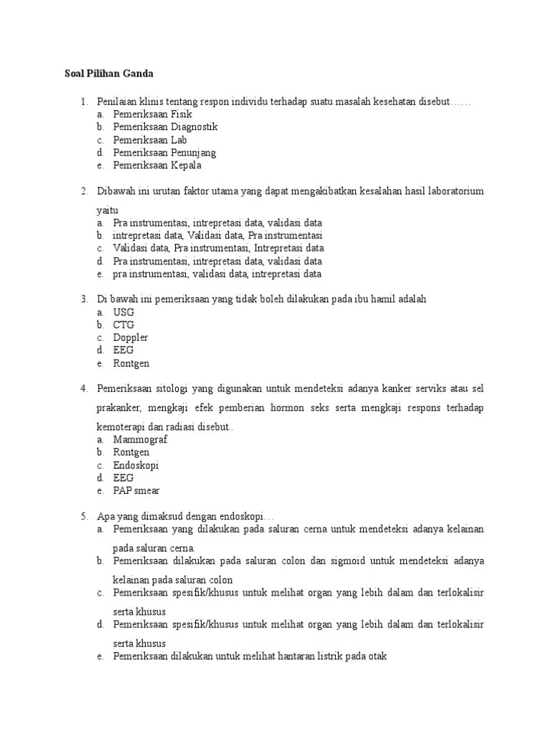 Dan penyakit pada sistem pencernaan manusia; Contoh Soal Pilihan Ganda Analisis Hubungan Antar Hal