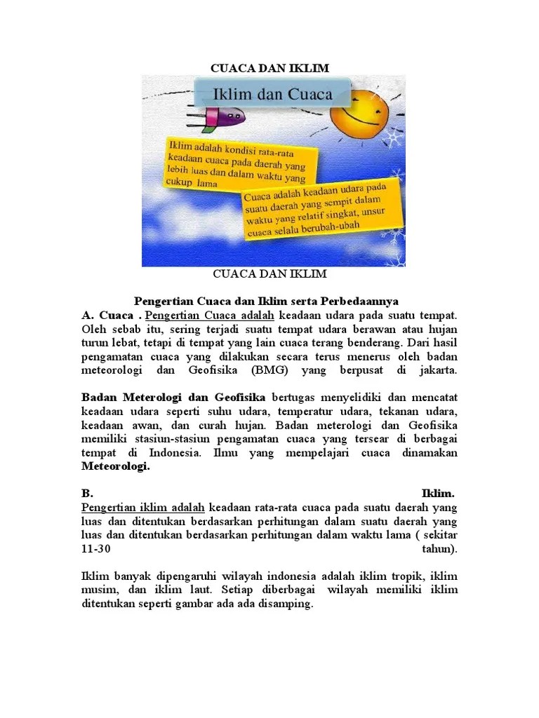 Ilmu Yang Mempelajari Cuaca Dan Iklim - Cara Mengajarku