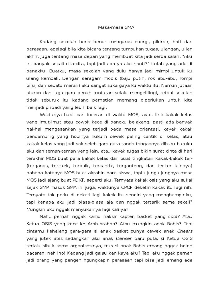 Cerpen Masa-Masa SMA Rara | PDF