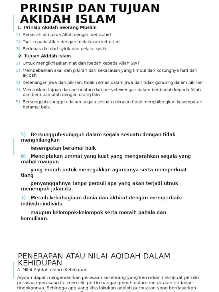 Pengaruh Akidah Dalam Kehidupan | PDF