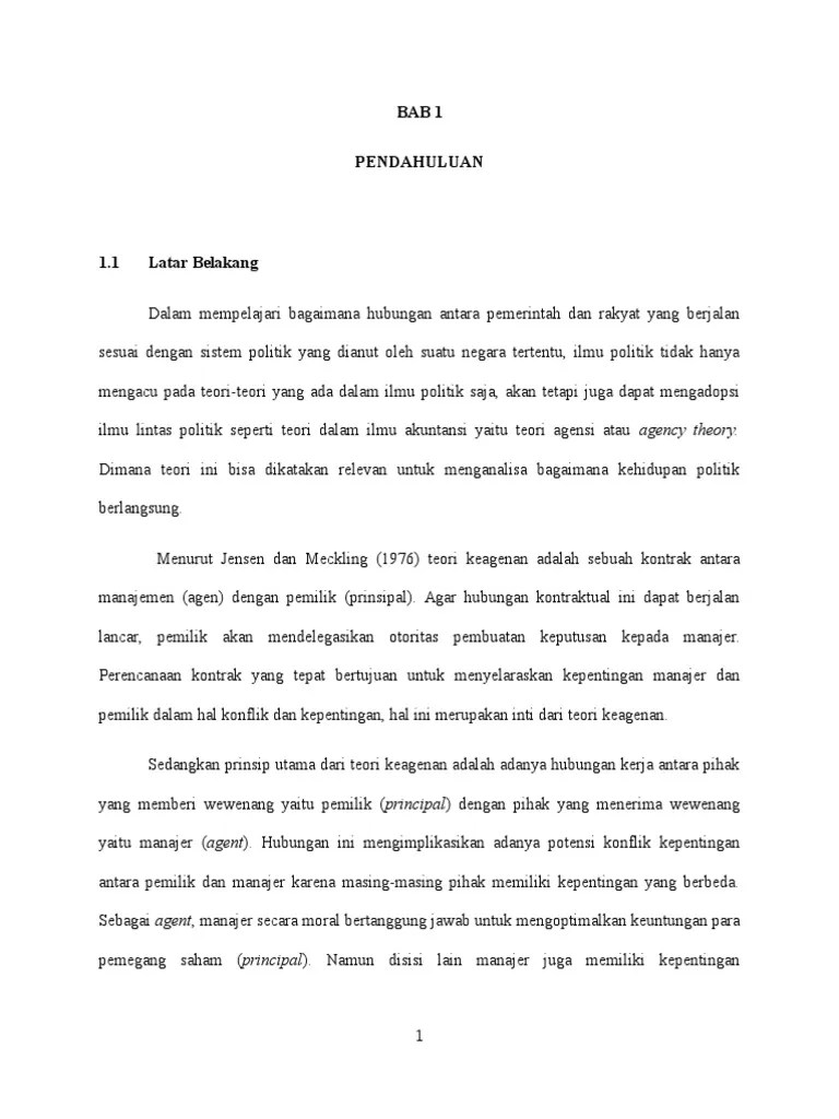 Teori Agensi Dalam Kehidupan Politik | PDF