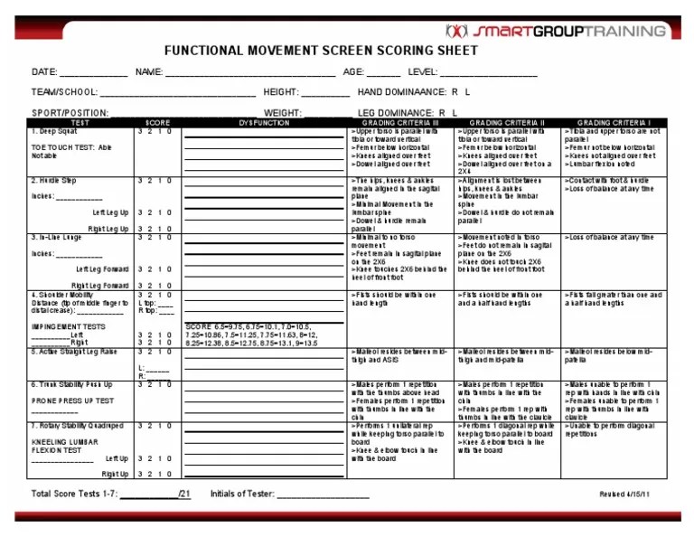 Official fms scoring sheet download