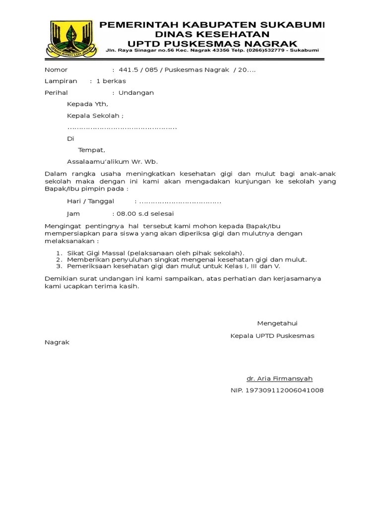 Usia sekolah dasar merupakan saat ideal untuk melatih kemampuan motorik seorang anak, diantaranya perilaku menggosok gigi. Surat Undangan Guru Ukgs Pdf