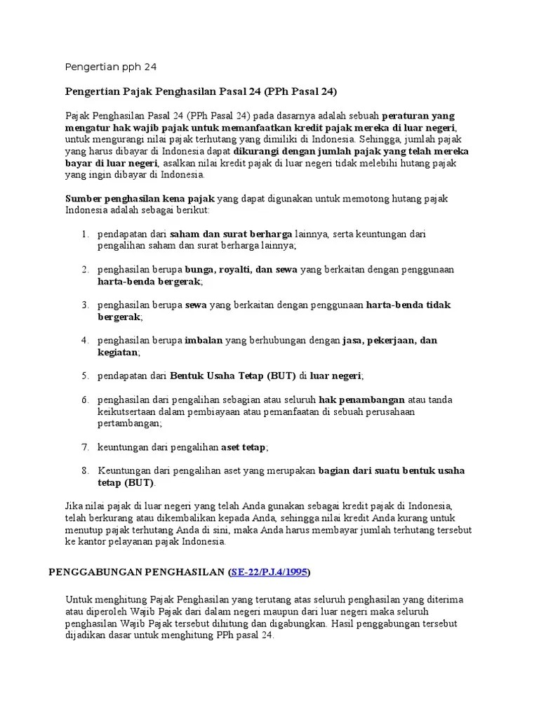 Pengertian PPH 24 | PDF
